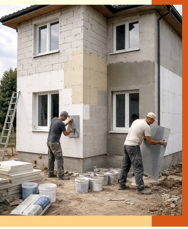 Утепление дома из газобетона в Новороссийске от 4287 руб./м² — заказать у ТепломастерНвр